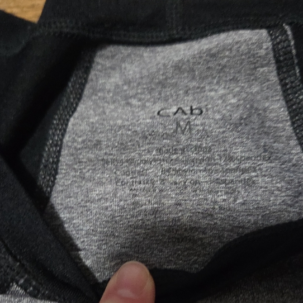 CAbi Black and Gray Long Sleeve Panel Tee - Picture 2 of 9